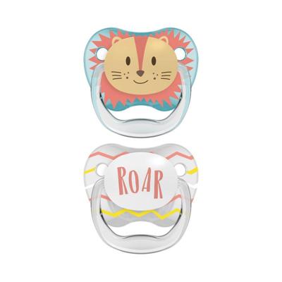 Dr Brown&apos;s Fopspeen prevent animal faces F1 blauw