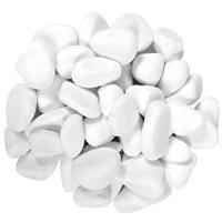 Concorde Decoratie steentjes - wit - 350 gram - 5 / 10 mm - kiezelstenen - hobby stenen