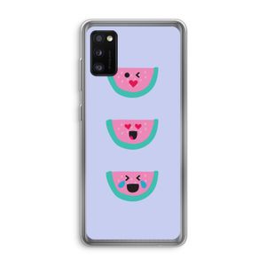Smiley watermeloen: Samsung Galaxy A41 Transparant Hoesje