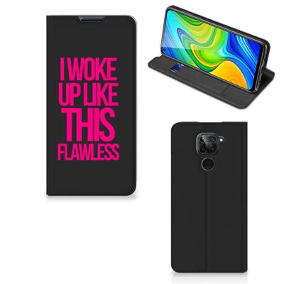 Xiaomi Redmi Note 9 Hoesje met tekst Woke Up - Origineel Cadeau Zelf Maken