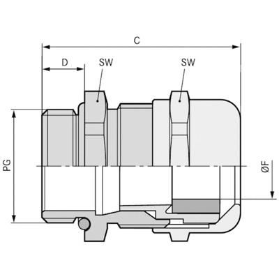 LAPP 52115820 Wartel PG21 Messing Messing 25 stuk(s)