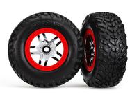 Tires & wheels, assembled, glued (S1 compound) (SCT Split-Spoke) (4WD f/r, 2WD rear) (TSM rated) - thumbnail