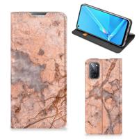 OPPO A52 | A72 | Standcase | Marmer Oranje