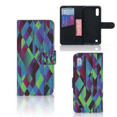 Samsung Galaxy M10 | Book Case | Abstract Green Blue