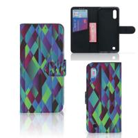 Samsung Galaxy M10 | Book Case | Abstract Green Blue