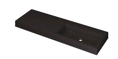 Wastafel INK Momento 1400x450x90 mm Quartz zwart 3421258