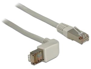 Delock 83514 RJ45 Netwerkkabel, patchkabel CAT 5e S/FTP 0.50 m Grijs 1 stuk(s)