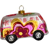 Ornament kerstbal Bestelwagen Glas Multi 10.8 cm HD Collection - Hd collection