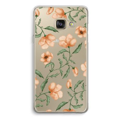 Peachy flowers: Samsung A3 (2017) Transparant Hoesje
