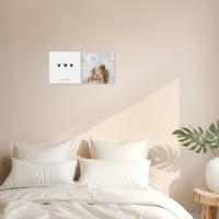 Wandpanelen met foto of naam - Vierkant - 2 stuks