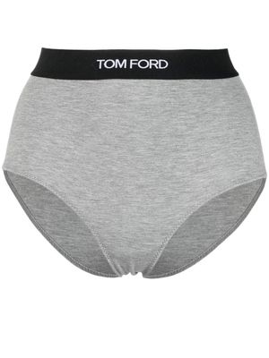 TOM FORD slip à taille à logo - Gris