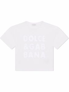 Dolce & Gabbana Kids t-shirt à logo DG - Blanc