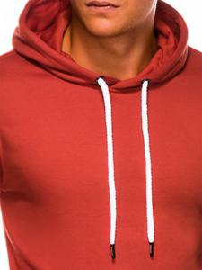 Ombre - heren hoodie rood - brick - basic