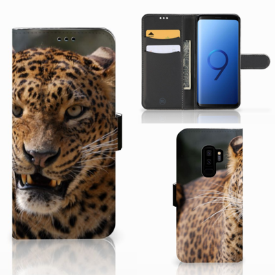 Samsung Galaxy S9 Plus | Telefoonhoesje | Met pasjeshouder | Luipaard