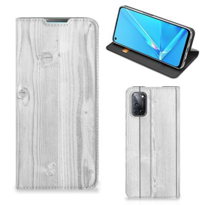 OPPO A52 | A72 Book | Wallet Case | White Wood