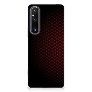 Sony Xperia 1 V TPU bumper Geruit Rood