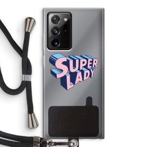 Superlady: Samsung Galaxy Note 20 Ultra / Note 20 Ultra 5G Transparant Hoesje met koord