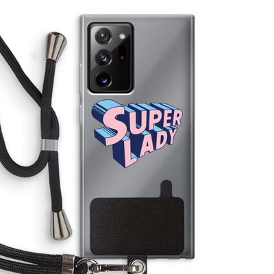 Superlady: Samsung Galaxy Note 20 Ultra / Note 20 Ultra 5G Transparant Hoesje met koord