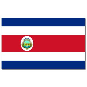 Vlag Costa Rica - 90x150 cm - polyester - met ophangringen