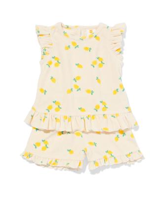 HEMA Newborn Kledingset Badstof Citrus Ecru (ecru)