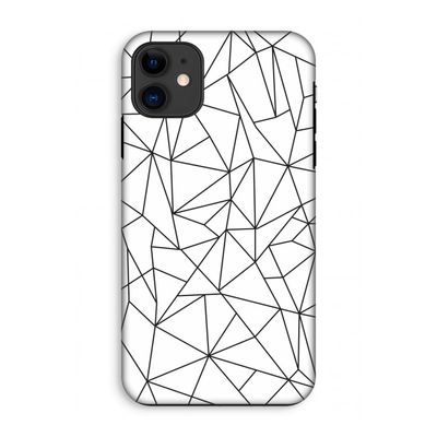 Geometrische lijnen zwart: iPhone 11 Tough Case