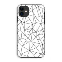 Geometrische lijnen zwart: iPhone 11 Tough Case
