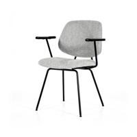 Eetkamerstoel Lynn grijs fletcher met armleuining