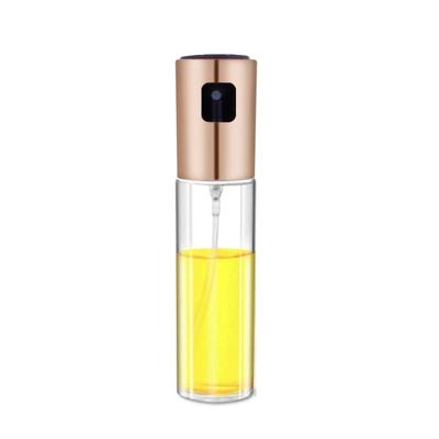 Keuken glas olijfolie spray fles azijn olie sproeier kruiden fles (Rose goud)