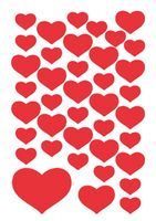 HERMA DECOR stickers small hearts 3 sheets etiket - thumbnail