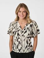 Neo Noir Irina Graphic Zag Blouse | Off white