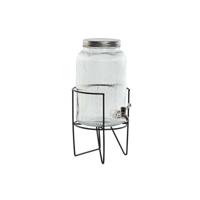 Water automaat Home ESPRIT Zwart Metaal Siliconen Kristal ABS 5 L 19,6 x 23,5 x 40,5 cm