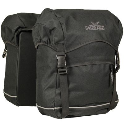 Greenlands dubbele fietstas travel bag 40 liter 30 x 37 x 17 (2x) zwart