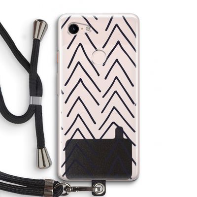 Marrakech Arrows: Pixel 3 Transparant Hoesje met koord