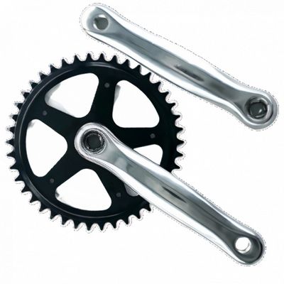 BLS crankset 38T 152 mm staal zilver/zwart