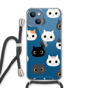 Katten: iPhone 13 Transparant Hoesje met koord