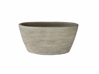 Schaal tokio ovl 29x15x14cm taupe