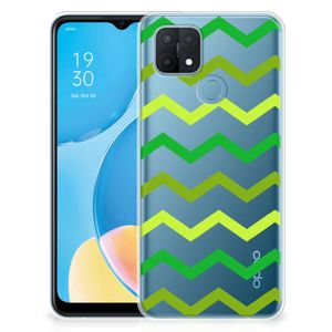 OPPO A15 TPU bumper Zigzag Groen