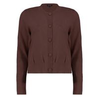 Damesvest Crew Neck Coffee Mel