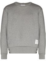 Thom Browne sweat en coton à rayures RWB - Gris