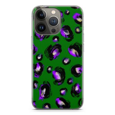 Green Cheetah: iPhone 13 Pro Transparant Hoesje