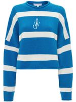 JW Anderson striped cropped jumper - Bleu