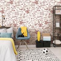 Behang Football Rol Rood