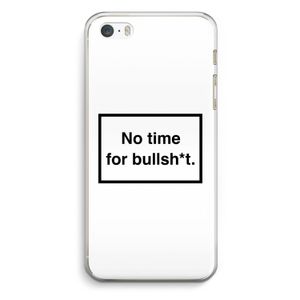 No time: iPhone 5 / 5S / SE Transparant Hoesje
