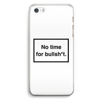 No time: iPhone 5 / 5S / SE Transparant Hoesje