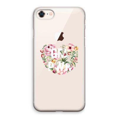 GRL PWR Flower: iPhone 8 Transparant Hoesje