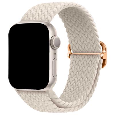 Apple Watch Bandje Weavy - Nylon - Sterrenlicht - 38, 40, 41 & 42mm Apple Watch Bandje Weavy - Nylon - Sterrenlicht - 38, 40, 41 & 42mm