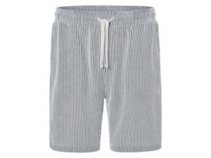 LIVERGY Korte heren broek (Zwart/wit, XL)