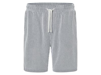 LIVERGY Korte heren broek (Zwart/wit, M)