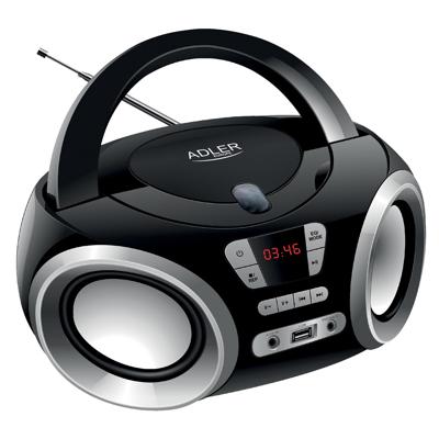 Adler AD 1181 cd-speler Draagbare cd-speler Zwart, Zilver