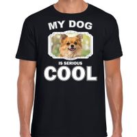 Chihuahua honden t-shirt my dog is serious cool zwart voor heren - thumbnail